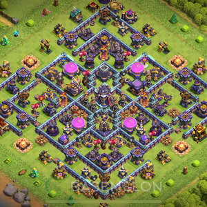 Town Hall Level 15 Trophy/Defense Base Design 2025, Anti 2 Stars, Layout #1900