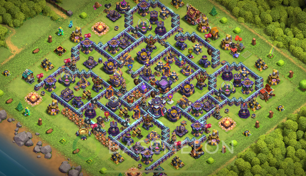 Town Hall Level 15 Trophy/Defense Base Design 2025, Hybrid, Layout #2074