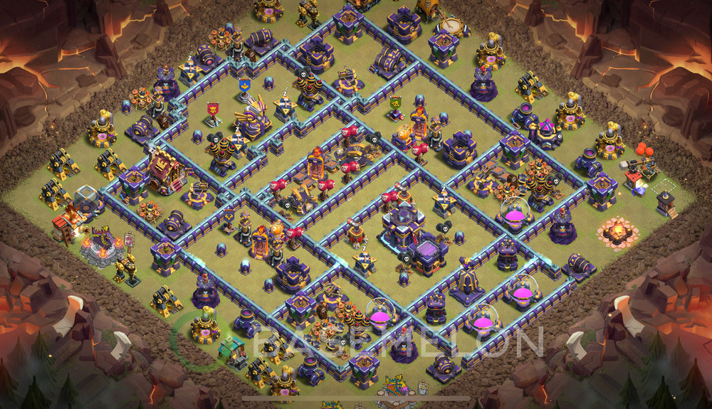 Town Hall Level 15 War Base Design 2025, Anti 3 Stars, Layout #2096