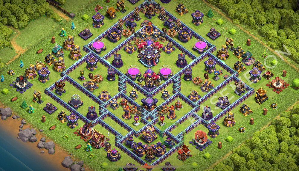 Aldea del Ayuntamiento Nivel 15 para Defensa, Anti 3 Estrellas, Híbrido Diseño 2025, #2194