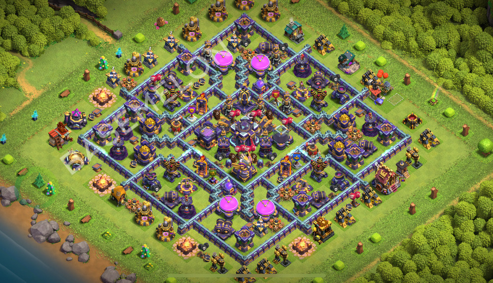 Town Hall Level 15 Trophy/Defense Base Design 2025, Legend League, Hybrid, Layout #2398