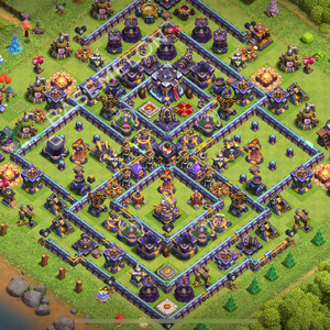 Town Hall Level 15 Trophy/Defense Base Design 2025, Anti Everything, Hybrid, Layout #2414