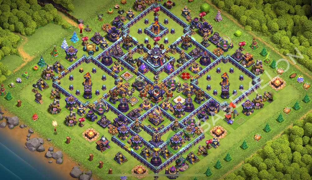 Town Hall Level 15 Trophy/Defense Base Design 2025, Anti Everything, Hybrid, Layout #2436