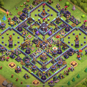 Town Hall Level 15 Trophy/Defense Base Design 2025, Anti Everything, Hybrid, Layout #2436