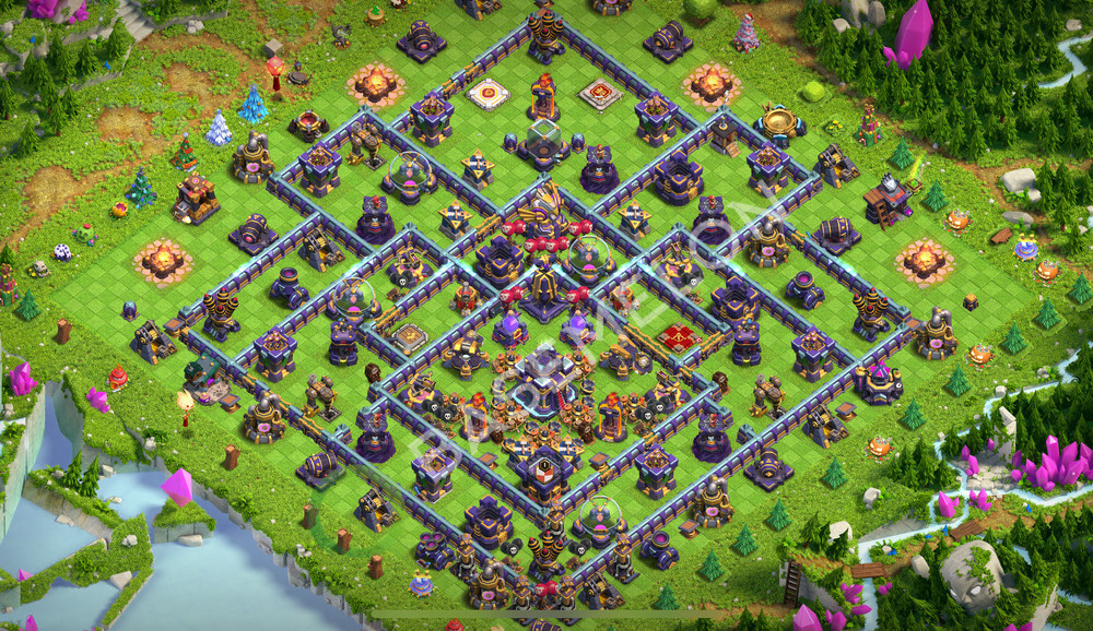 Town Hall Level 15 Trophy/Defense Base Design 2026, Anti Everything, Hybrid, Layout #2759