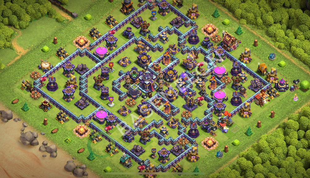 Aldea del Ayuntamiento Nivel 15 para Farming, Anti 2 Estrellas, Híbrido Diseño 2026, #2804