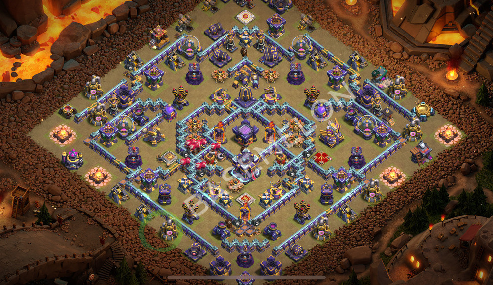 Aldea del Ayuntamiento Nivel 15 para Guerra, Anti 3 Estrellas, Anti Aéreo Diseño 2026, #2811