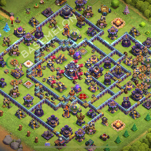 Town Hall Level 15 Trophy/Defense Base Design 2026, Anti 2 Stars, Hybrid, Layout #2886