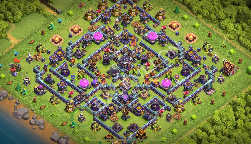 Hôtel de Ville Level 15 Trophées/Défense Base  2026, Anti 2 Étoiles, Anti Aérien, Village #2895