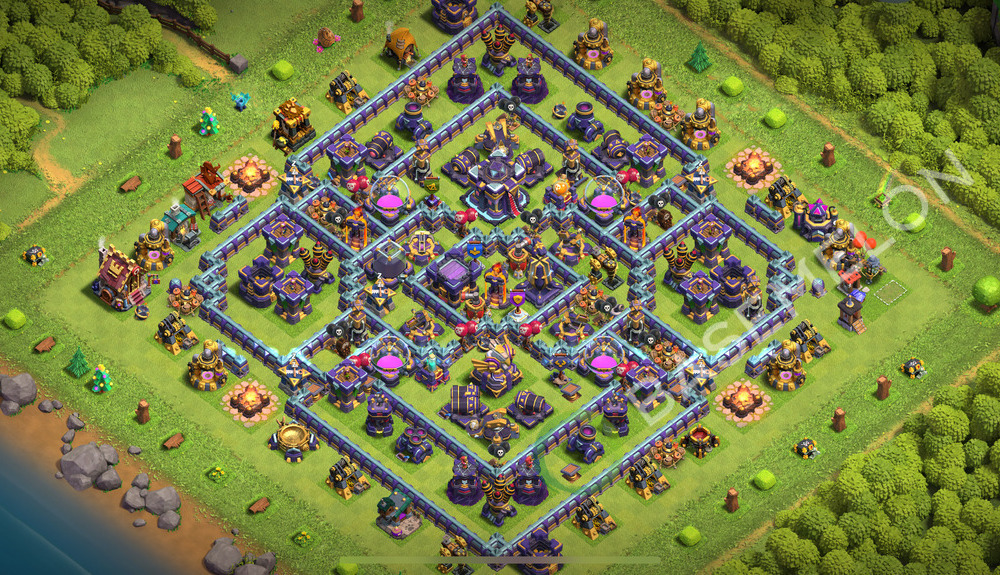 Town Hall Level 15 Trophy/Defense Base Design 2026, Anti 3 Stars, Layout #2908