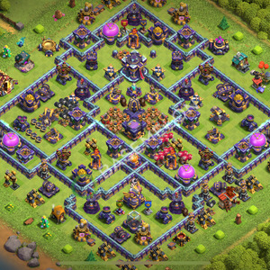 Town Hall Level 15 Trophy/Defense Base Design 2026, Anti Everything, Hybrid, Layout #3081