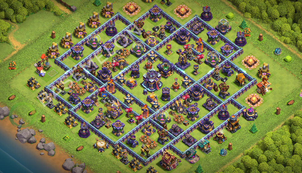 Town Hall Level 15 Trophy/Defense Base Design 2026, Unbeatable, Layout #3125