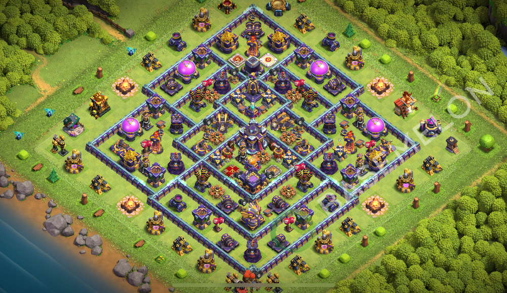 Town Hall Level 15 Trophy/Defense Base Design 2026, Legend League, Hybrid, Layout #3159