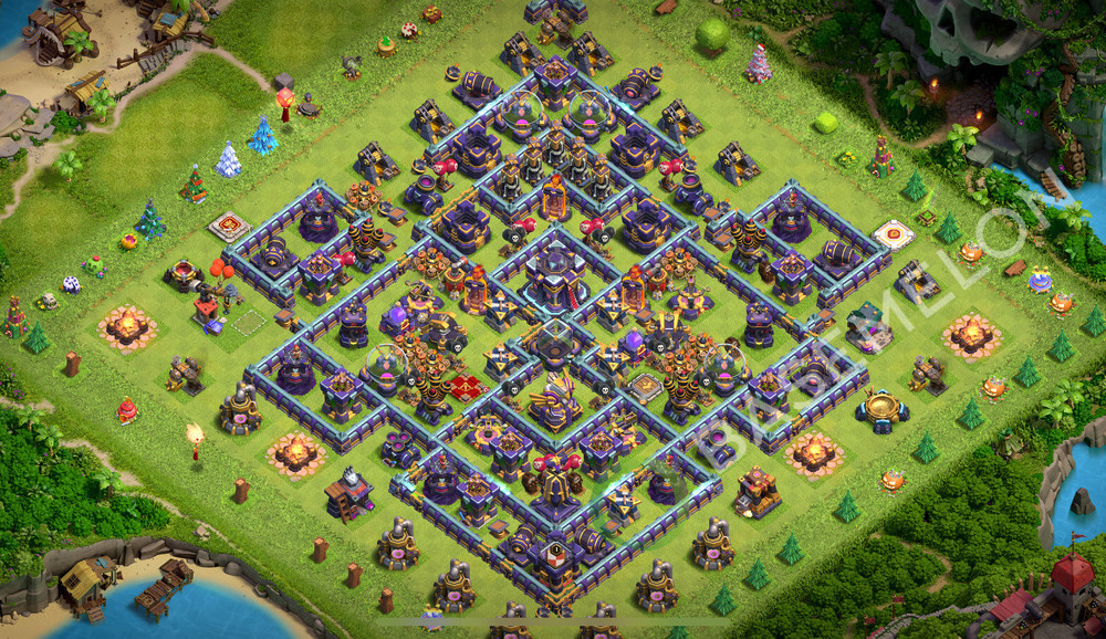 Town Hall Level 15 Trophy/Defense Base Design 2026, Anti Everything, Hybrid, Layout #3163