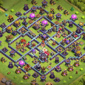 Town Hall Level 15 Trophy/Defense Base Design 2026, Anti 3 Stars, Hybrid, Layout #3337