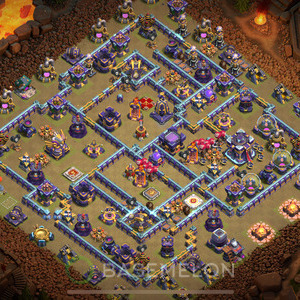 Town Hall Level 15 War Base Design, Anti 3 Stars, Layout #341