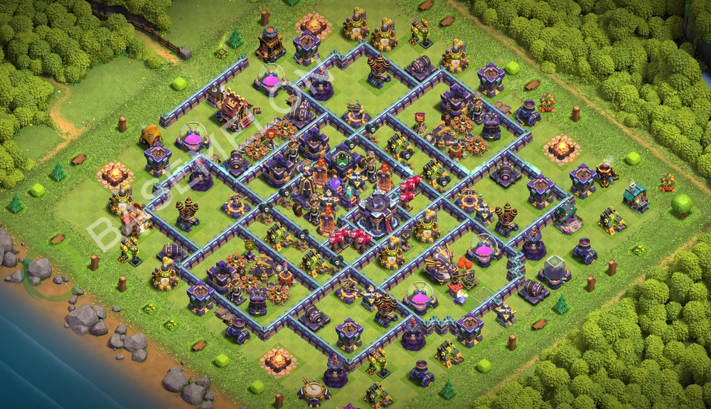 Aldea del Ayuntamiento Nivel 15 para Defensa, Anti 3 Estrellas Diseño 2026, #3724