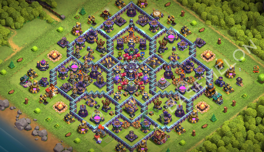 Aldea del Ayuntamiento Nivel 15 para Farming, Anti 2 Estrellas, Híbrido Diseño 2026, #3852