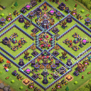 Aldea del Ayuntamiento Nivel 15 para Defensa, Anti 3 Estrellas, Anti Todo Diseño 2026, #3857