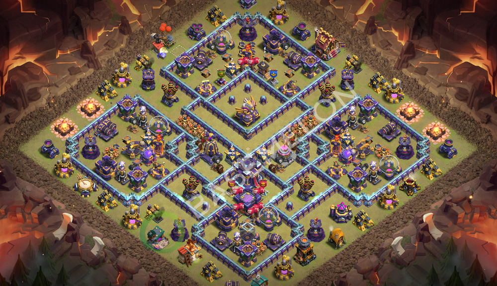 Town Hall Level 15 War Base Design 2026, Anti 3 Stars, Hybrid, Layout #3874