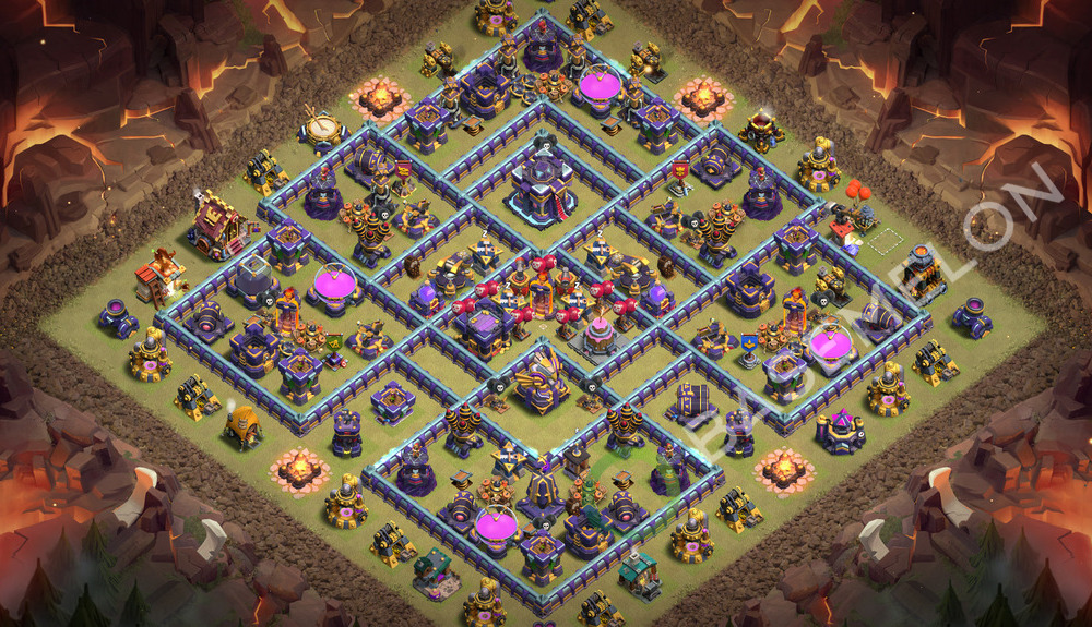 Town Hall Level 15 War Base Design 2026, Anti 3 Stars, Layout #3881