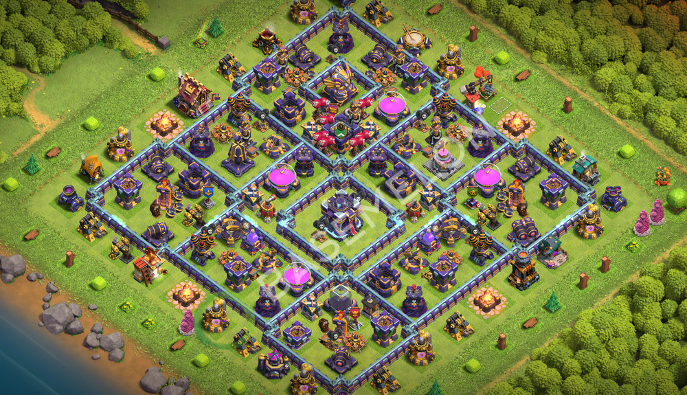 Aldea del Ayuntamiento Nivel 15 para Farming, Anti 3 Estrellas Diseño 2026, #3883