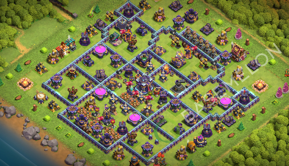 Aldea del Ayuntamiento Nivel 15 para Defensa, Anti 3 Estrellas Diseño 2026, #3899