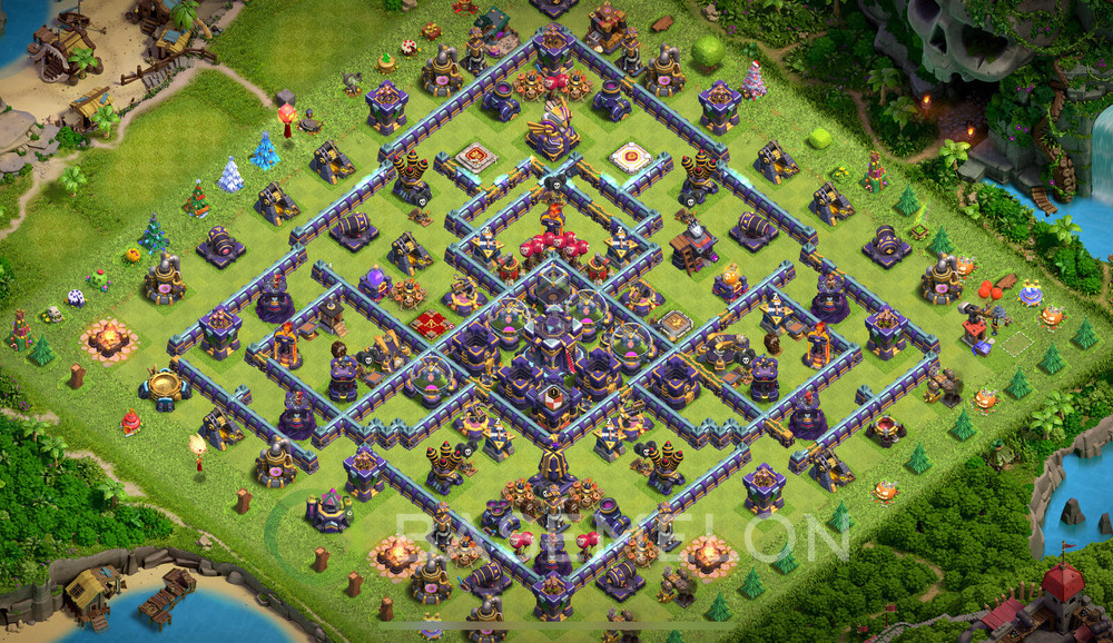 Town Hall Level 15 Farm Base Design 2024, Anti Everything, Hybrid, Layout #613