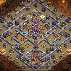 Town Hall Level 15 War Base Design, Anti 2 Stars, Anti Air, Layout #626