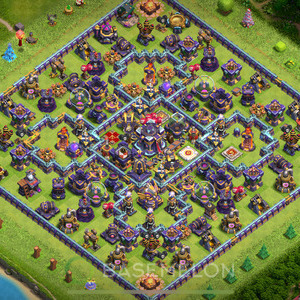 Town Hall Level 15 Trophy/Defense Base Design, Anti 2 Stars, Hybrid, Layout #79