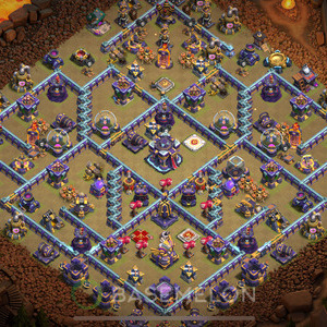 Town Hall Level 15 War Base Design, Anti 3 Stars, Layout #839