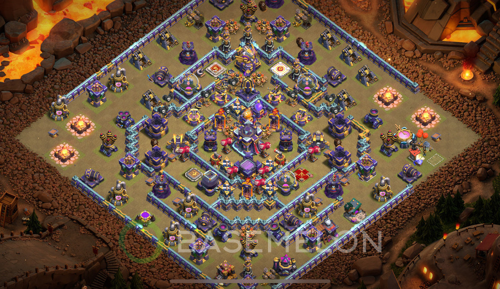 Town Hall Level 15 War Base Design 2024, Hybrid, Layout #973