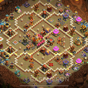 Town Hall Level 16 War Base Design 2025, Anti Everything, Layout #1042