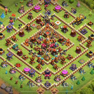 Rathaus Level 16 Verteidigung Base 2025, Anti Alles, Hybrid, Layout #1049