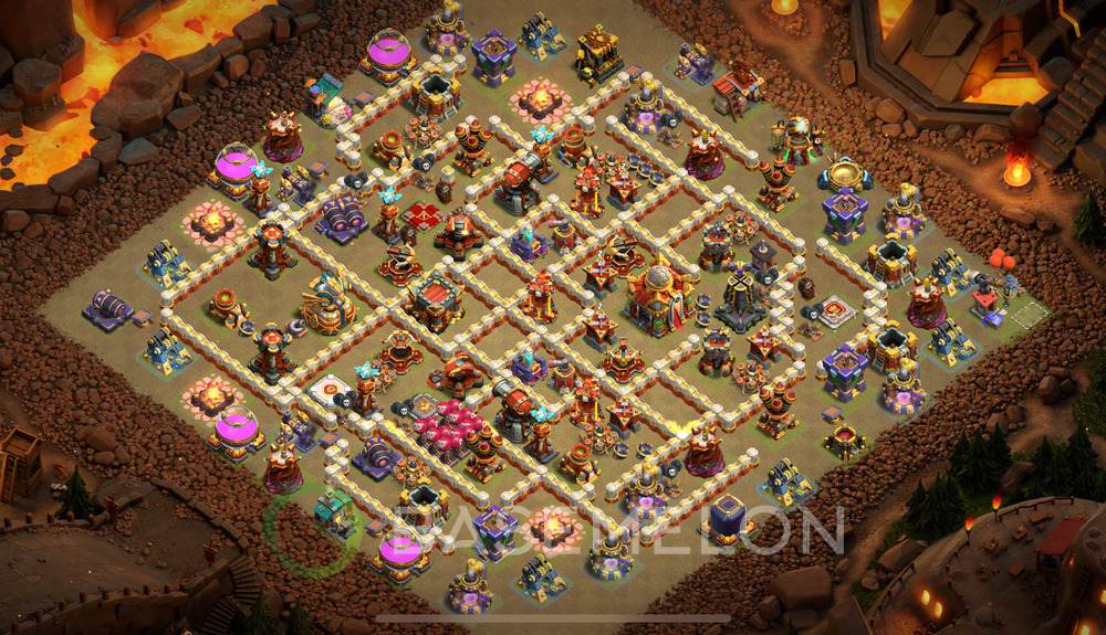 Town Hall Level 16 War Base Design 2025, Anti 2 Stars, Layout #1206