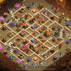 Town Hall Level 16 War Base Design 2025, Anti 2 Stars, Layout #1206
