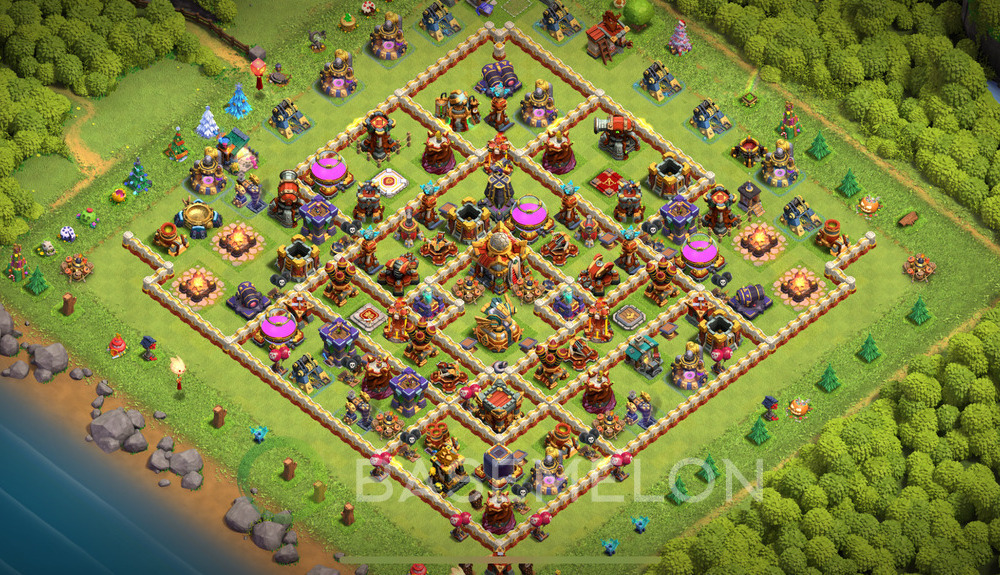 Town Hall Level 16 Farm Base Design 2025, Anti 3 Stars, Layout #1273