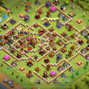 Rathaus Level 16 Verteidigung Base 2025, Legend Liga, Layout #1368