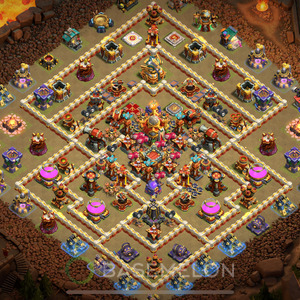 Rathaus Level 16 Krieg Base 2025, Anti 3 Sterne, Layout #1373