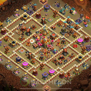 Rathaus Level 16 Krieg Base 2025, Anti Alles, Layout #1421