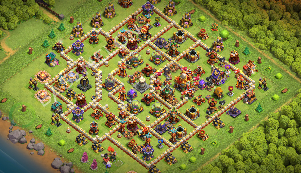 Aldea del Ayuntamiento Nivel 16 para Farming, Anti 3 Estrellas Diseño 2026, #1570