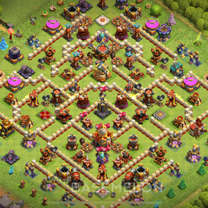 Town Hall Level 16 Trophy/Defense Base Design 2025, Anti 2 Stars, Legend League, Layout #1657