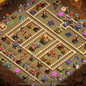 Town Hall Level 16 War Base Design 2025, Layout #1665