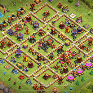 Rathaus Level 16 Verteidigung Base 2025, Layout #1680