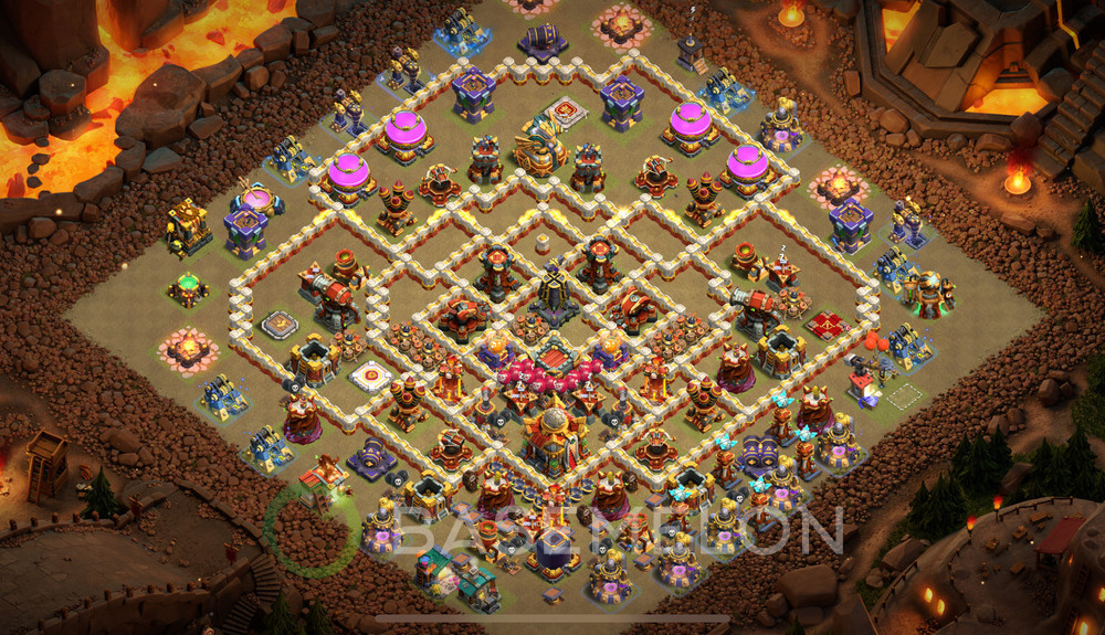 Rathaus Level 16 Krieg Base 2025, Anti 3 Sterne, Layout #1684