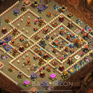 Town Hall Level 16 War Base Design 2025, Anti Everything, Layout #1732