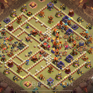 Town Hall Level 16 War Base Design 2025, Anti Everything, Layout #1738