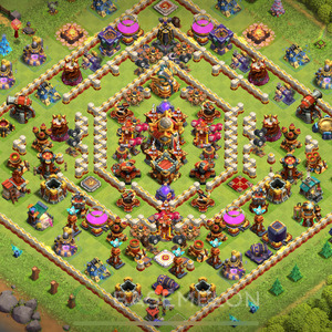 Town Hall Level 16 Trophy/Defense Base Design 2025, Anti Air, Layout #1856