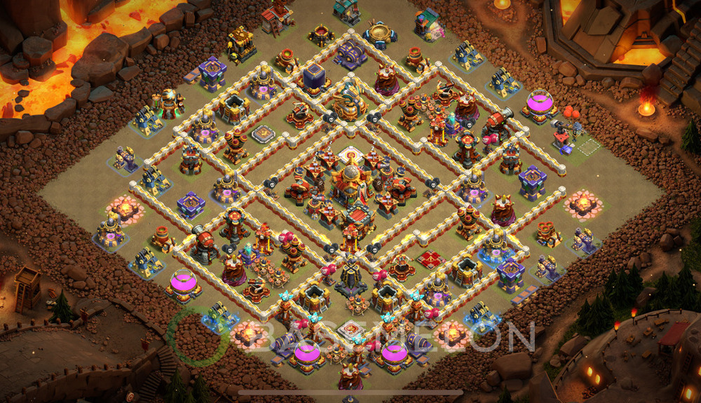 Rathaus Level 16 Krieg Base 2025, Anti 2 Sterne, Anti Air, Layout #2006