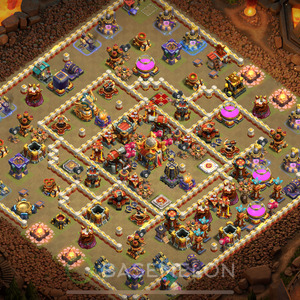 Rathaus Level 16 Krieg Base 2025, Anti 2 Sterne, Layout #2024